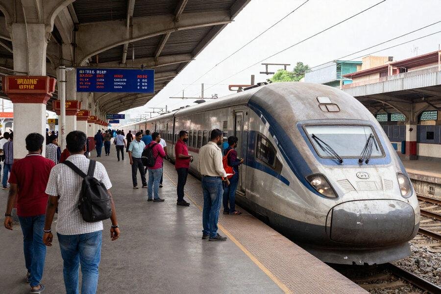 Train at Platform for Train Ticket Booking in Rajahmundry in Rajahmundry tourism
